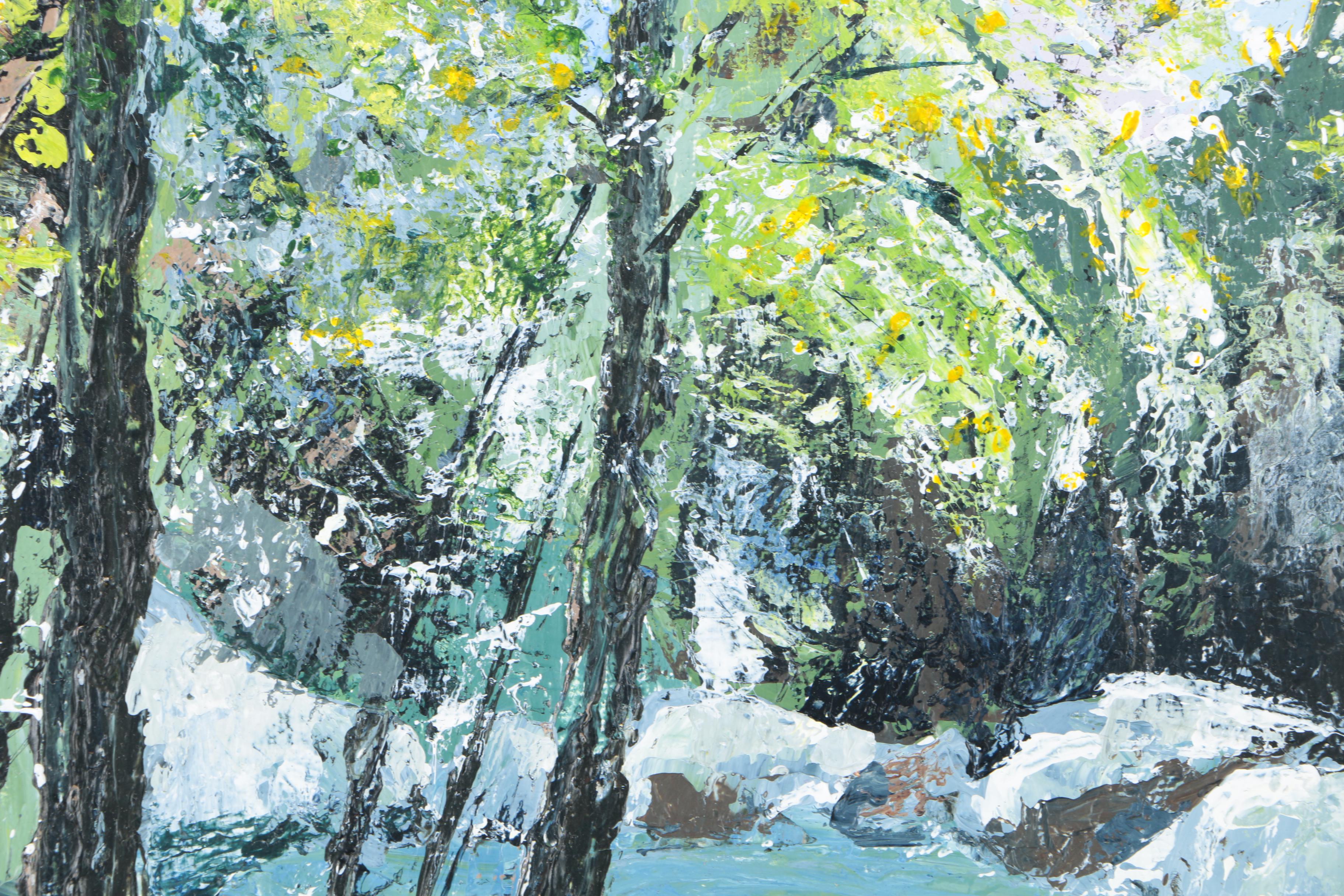 Evelyn Baerman Oil Painting of a Forest Landscape