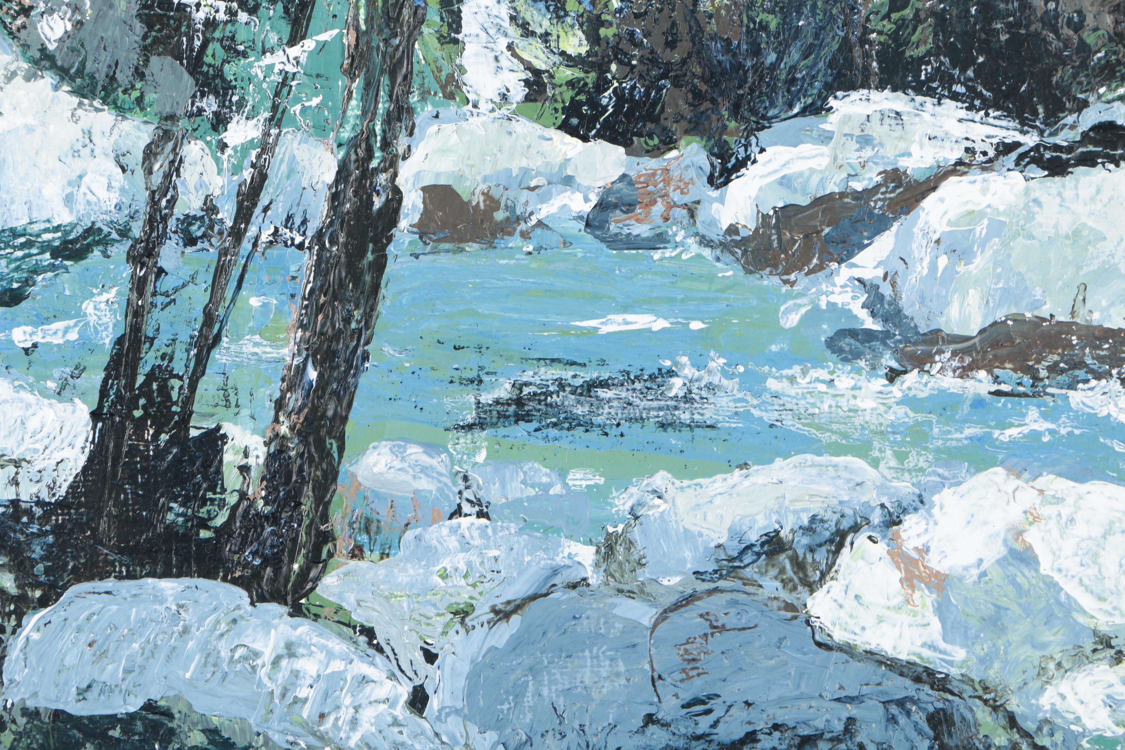 Evelyn Baerman Oil Painting of a Forest Landscape