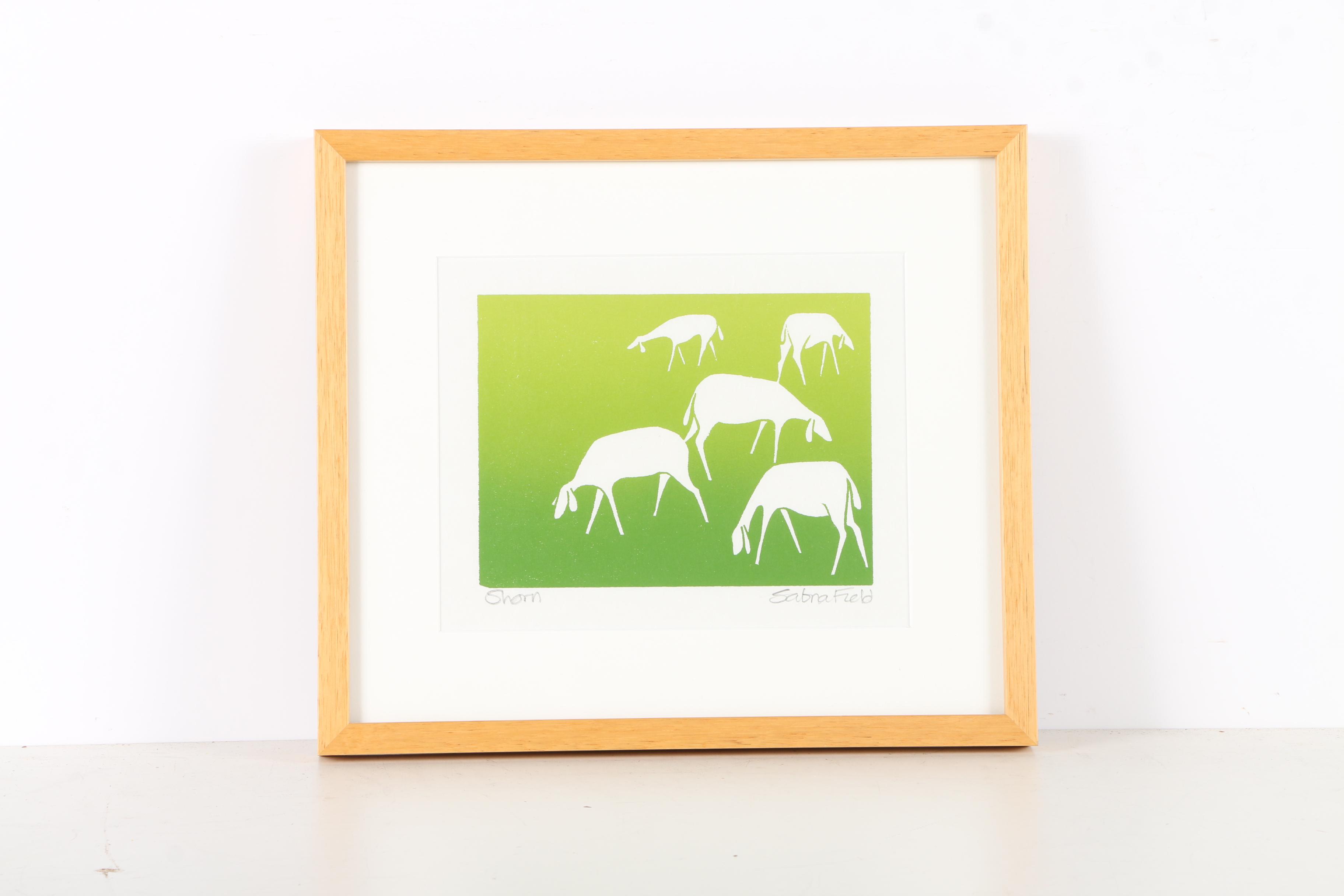 Sabra Field Serigraphs "Lakescape III" and "Shorn"