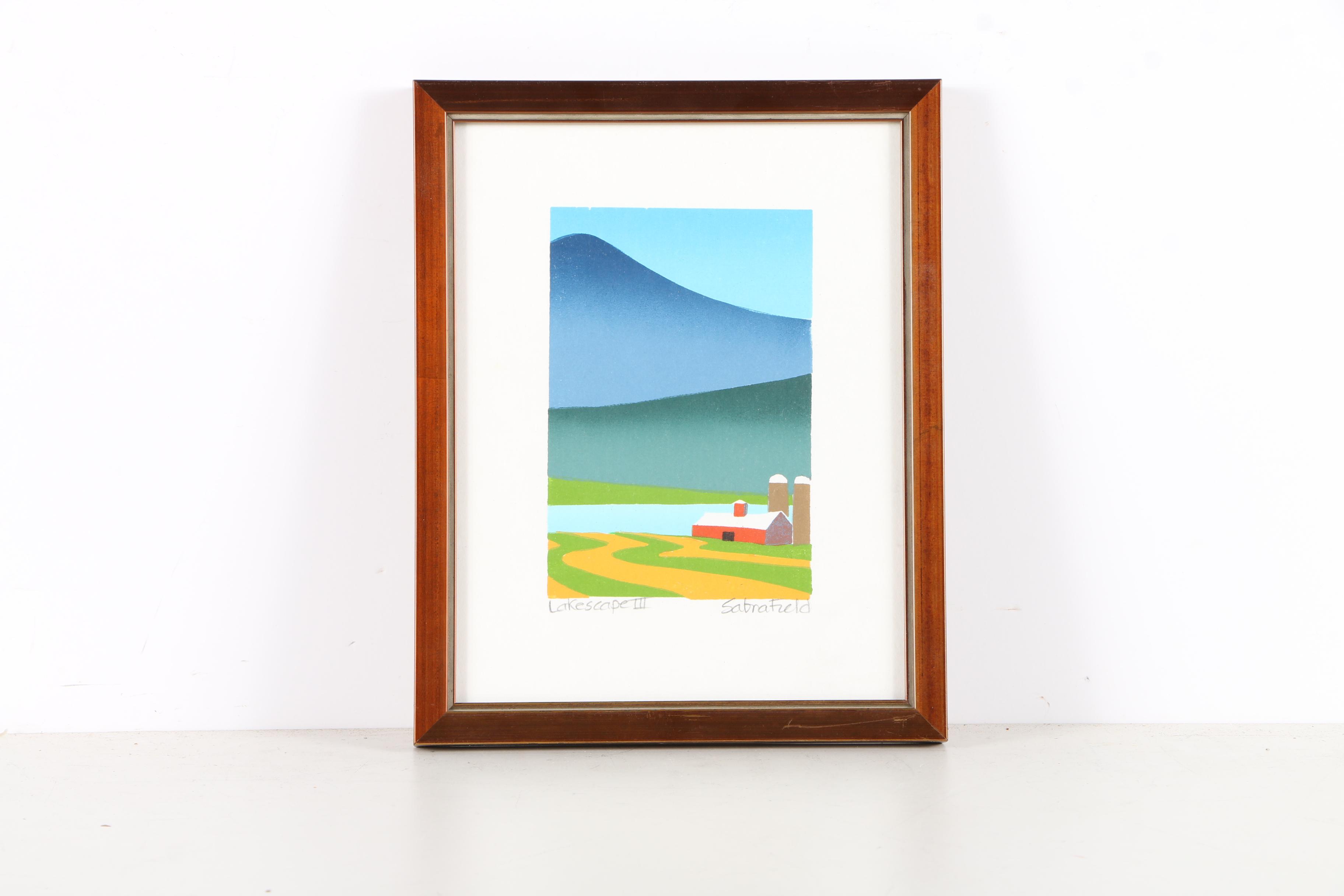 Sabra Field Serigraphs "Lakescape III" and "Shorn"