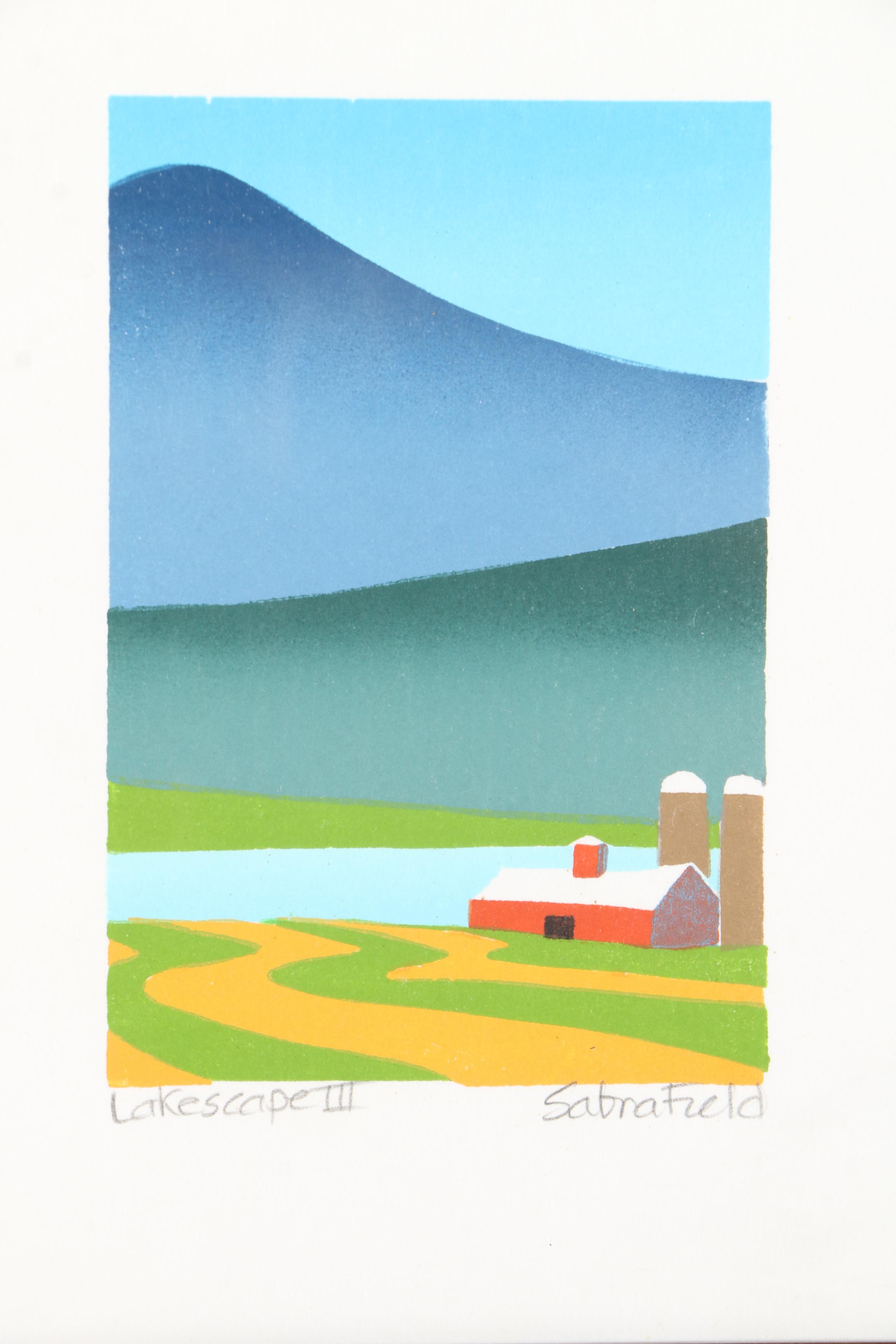 Sabra Field Serigraphs "Lakescape III" and "Shorn"