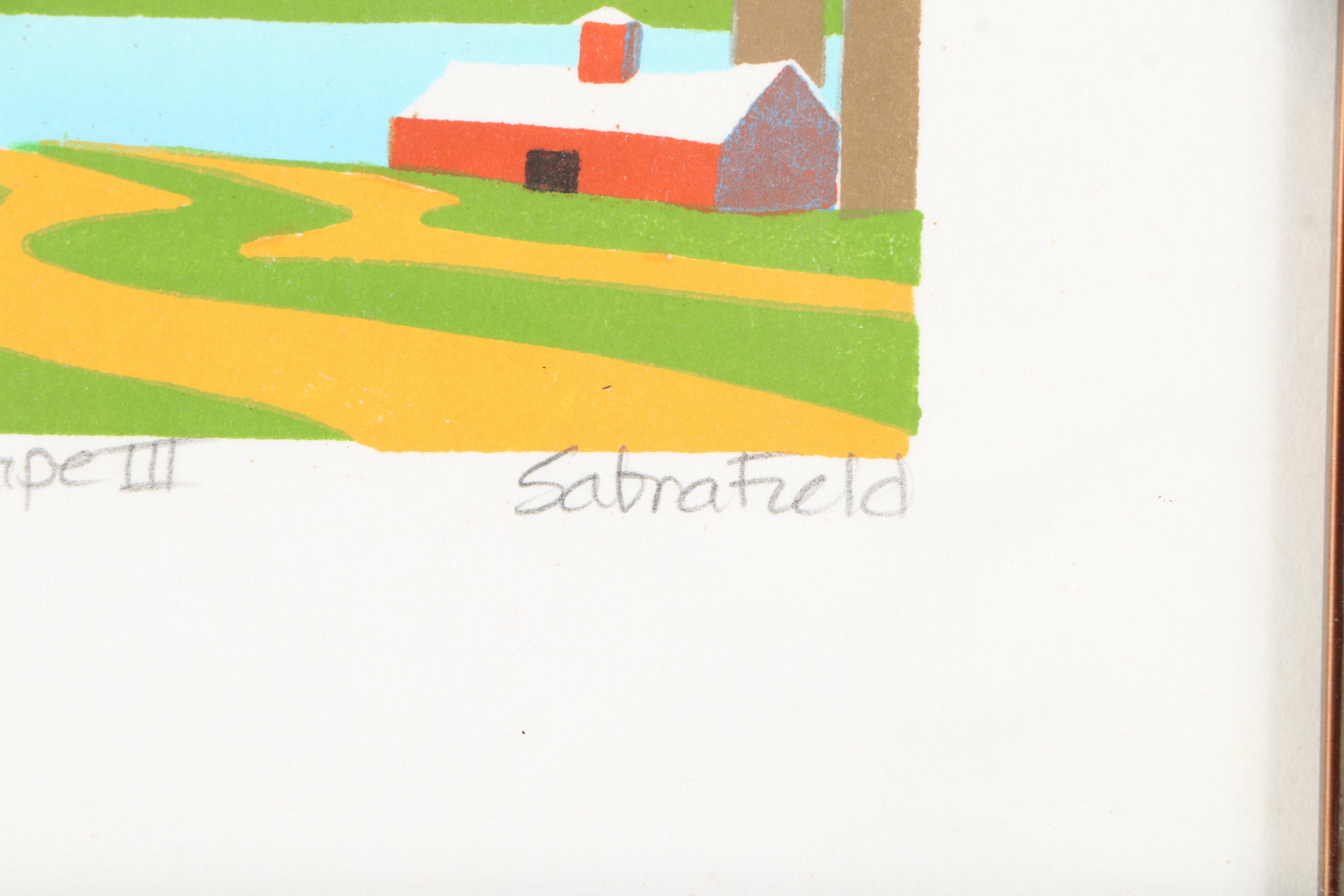 Sabra Field Serigraphs "Lakescape III" and "Shorn"