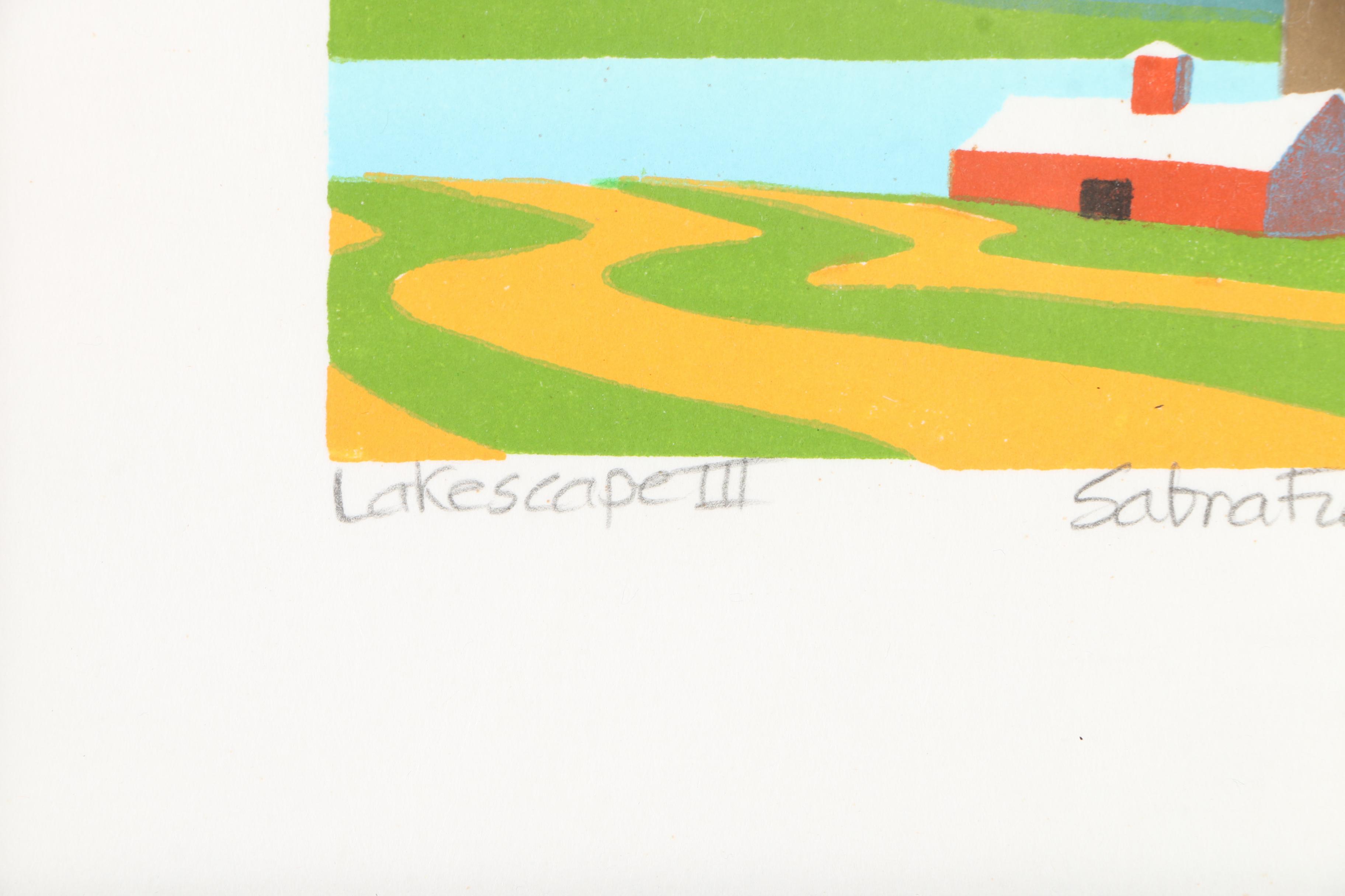 Sabra Field Serigraphs "Lakescape III" and "Shorn"