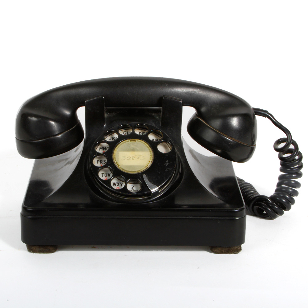 Vintage Black Rotary Telephone