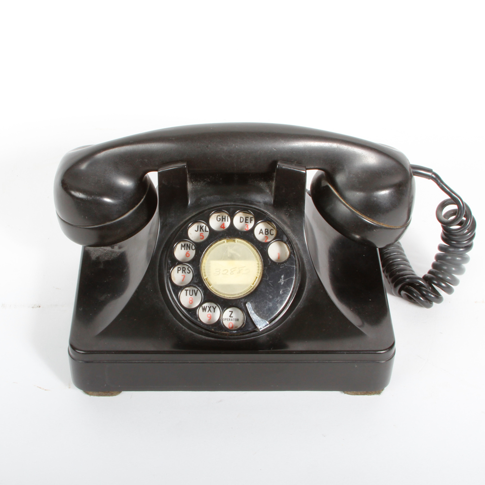 Vintage Black Rotary Telephone