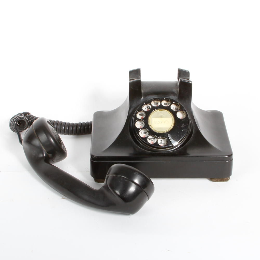 Vintage Black Rotary Telephone