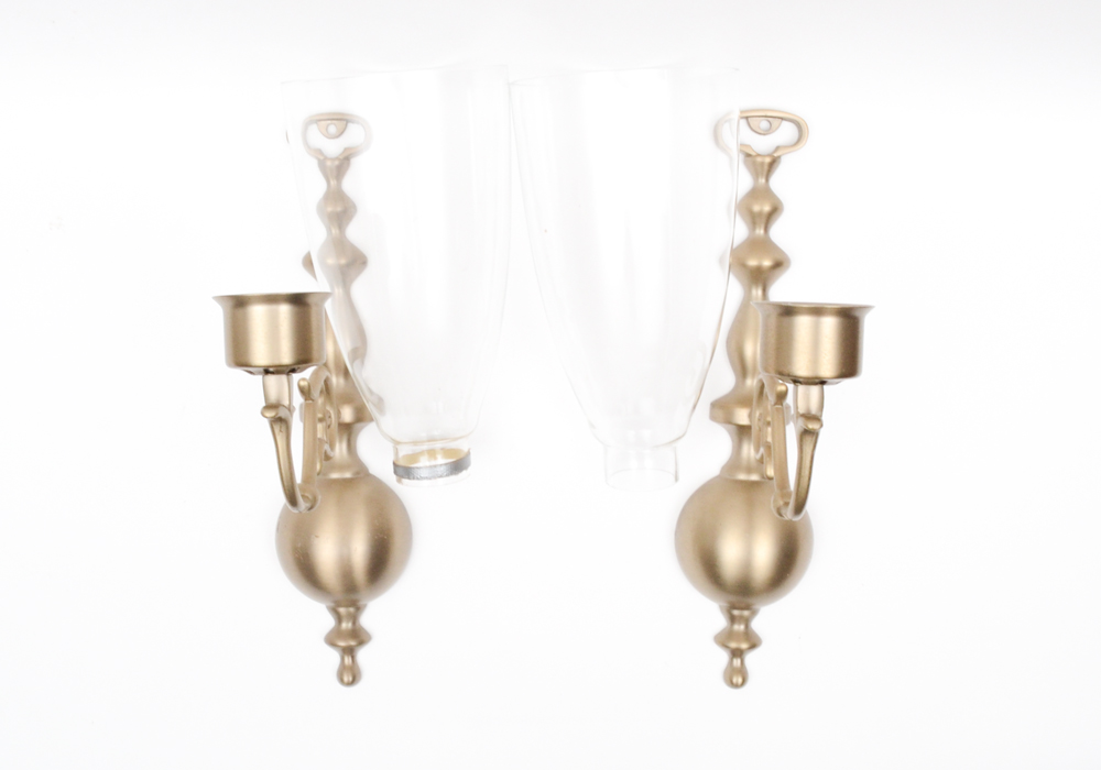 Pair of Wall Mount Candle Sconces