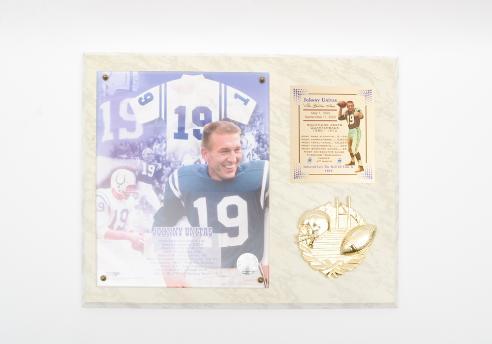 Johnny Unitas Commemorative Plaque