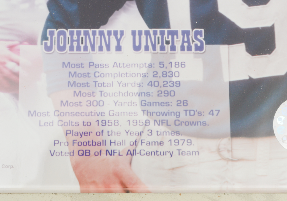 Johnny Unitas Commemorative Plaque
