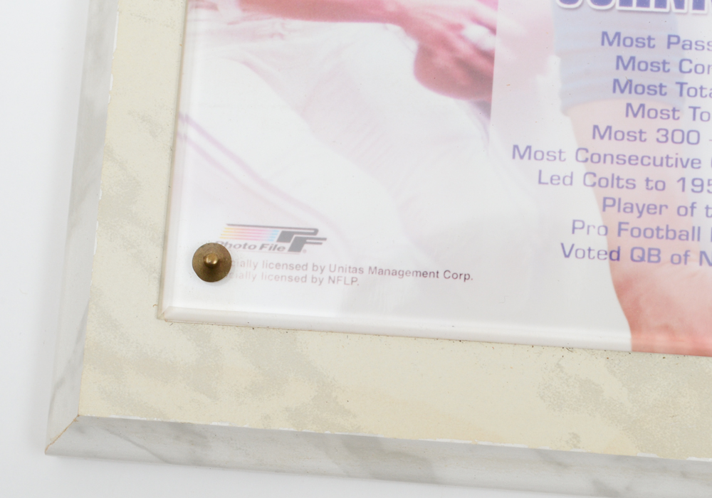 Johnny Unitas Commemorative Plaque