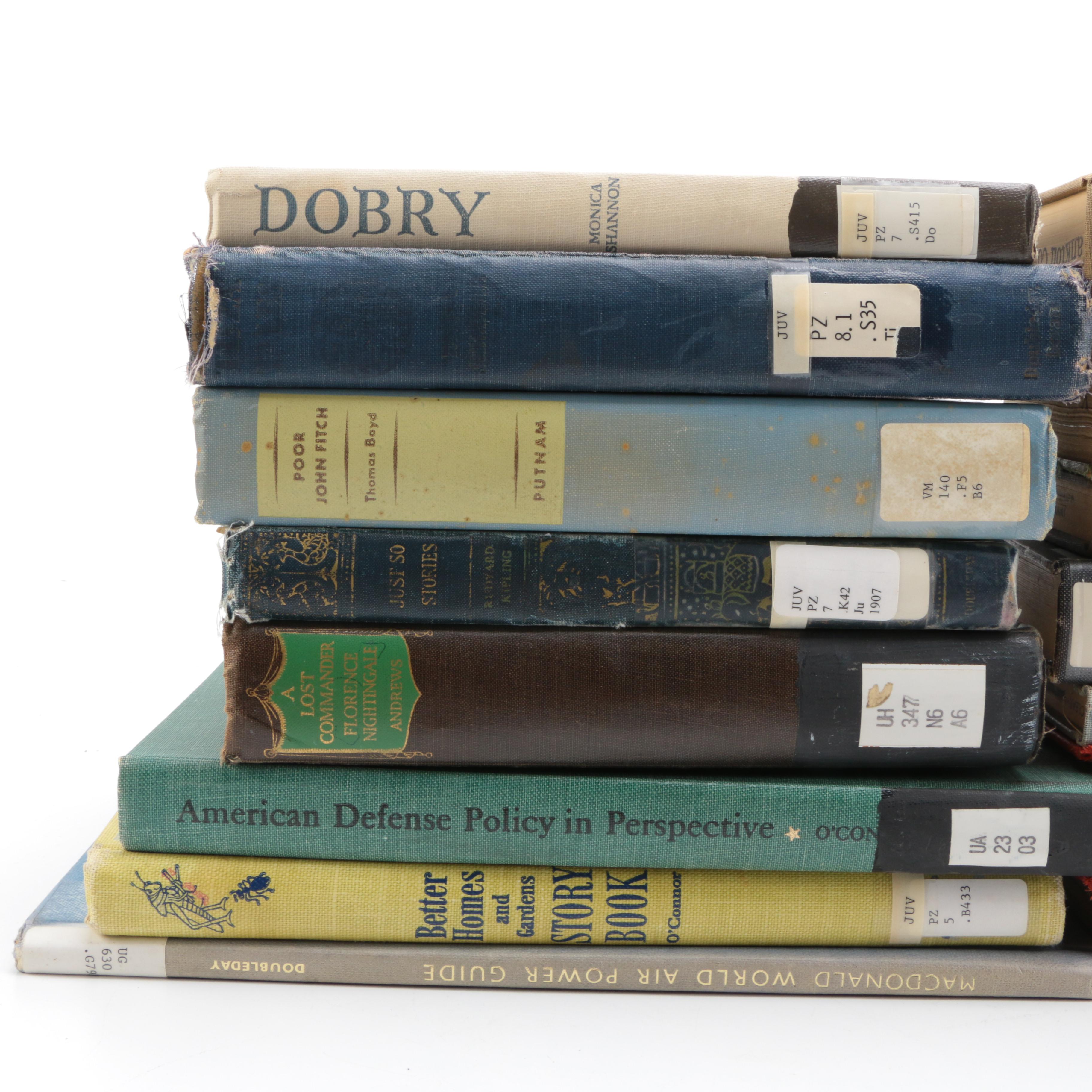 Books Including 1944 "Official Guide to the Army Air Force" and 1950 "Better Homes and Gardens Story Book"