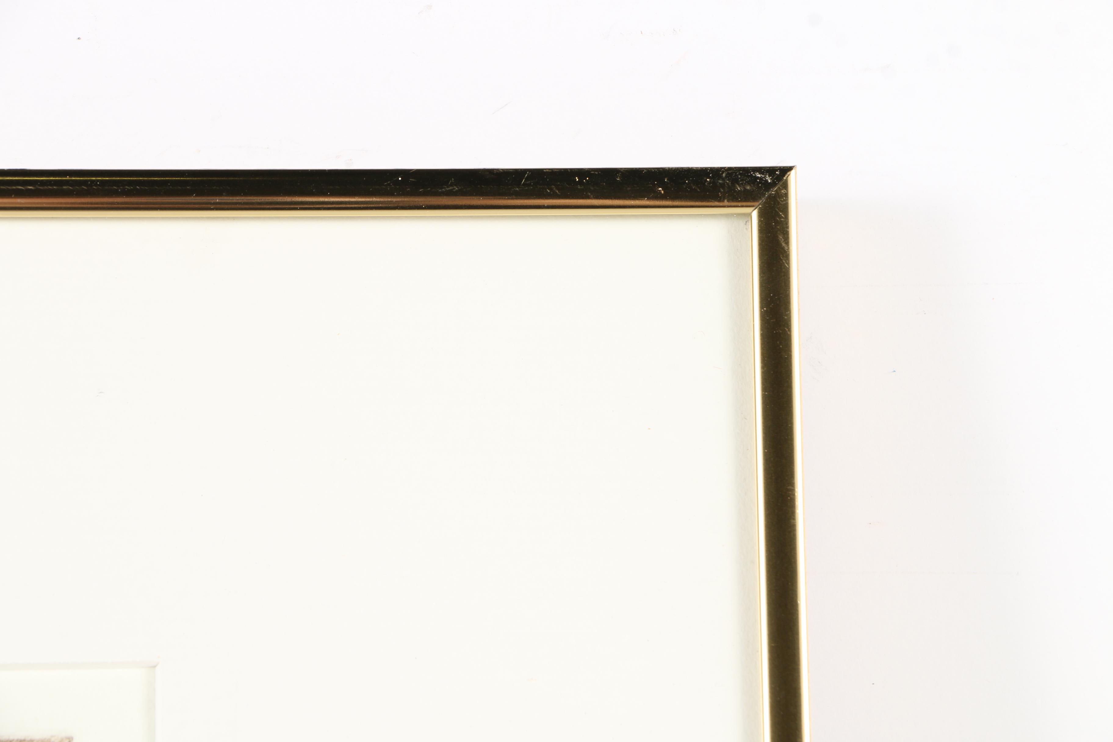 Margaret Albritton Embellished Limited Edition Aquatint Etching "Follow The Leader"