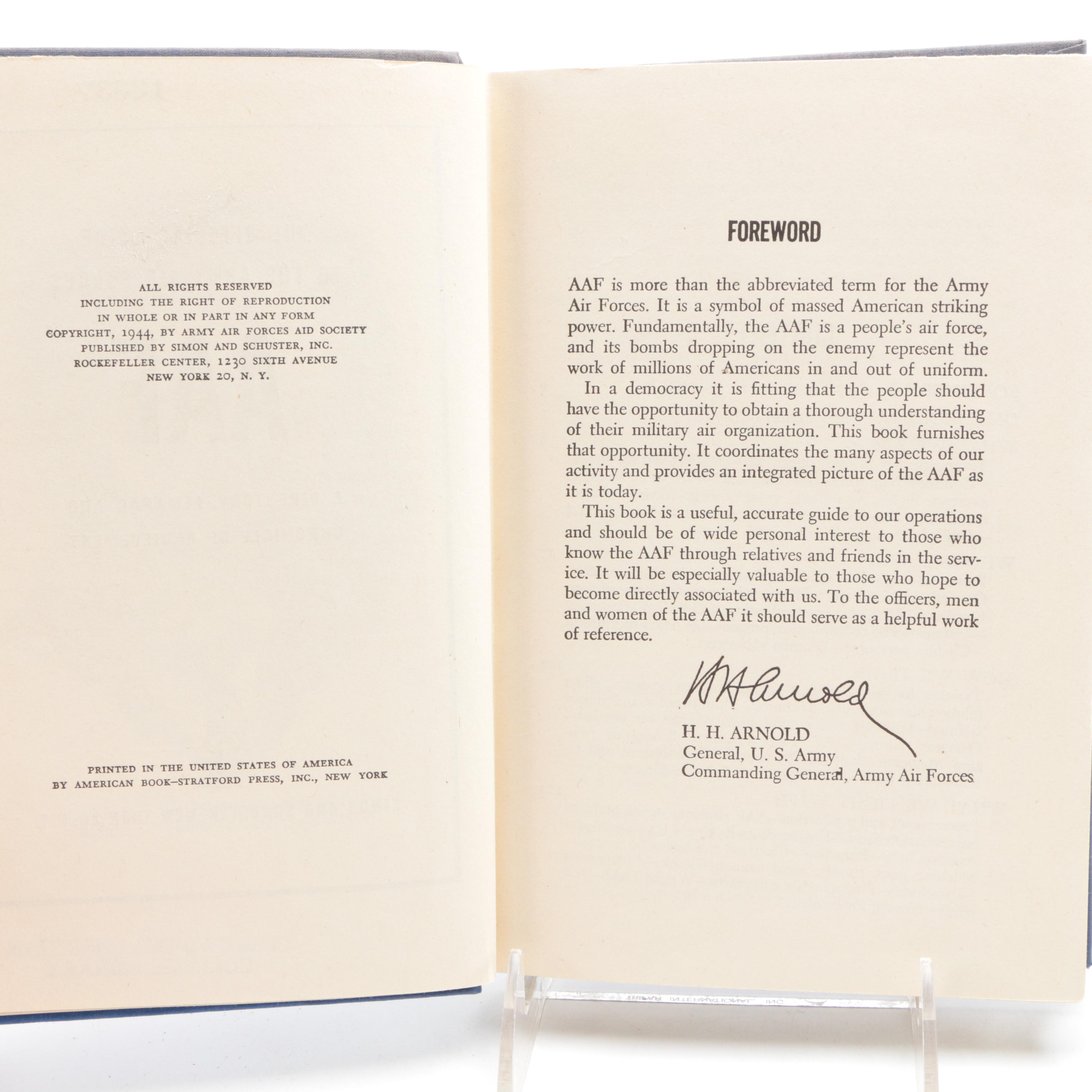 Books Including 1944 "Official Guide to the Army Air Force" and 1950 "Better Homes and Gardens Story Book"