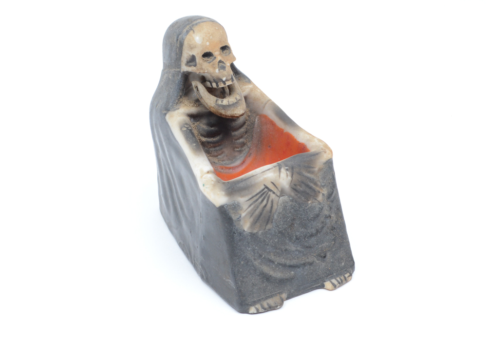 Vintage "Grim Reaper" Ceramic Match Holder