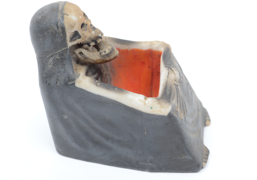 Vintage "Grim Reaper" Ceramic Match Holder