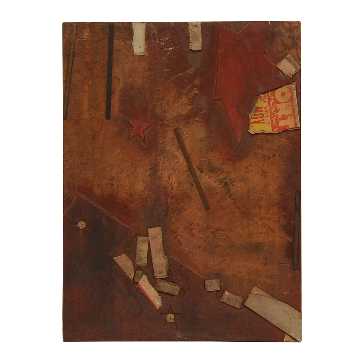 Large Vintage Double-Sided Wooden Printing Block