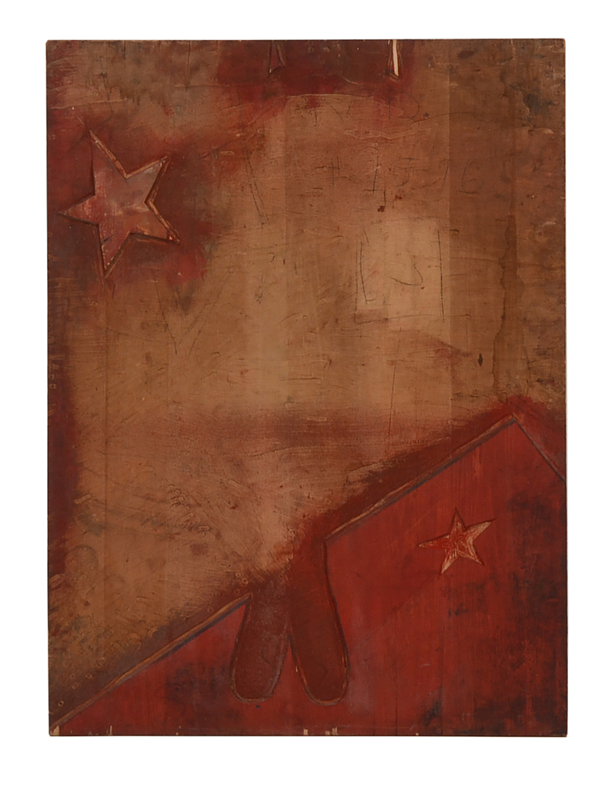 Large Vintage Double-Sided Wooden Printing Block