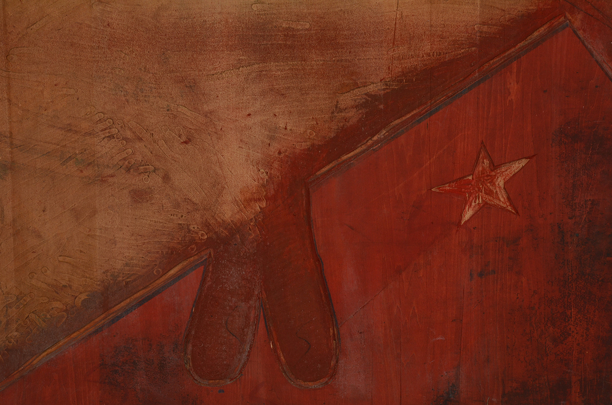 Large Vintage Double-Sided Wooden Printing Block