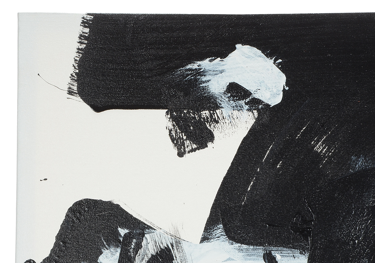 Robbie Kemper Original Abstract Acrylic Painting on Canvas "Black Square Over Red Oxide"