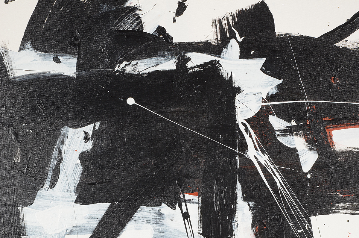 Robbie Kemper Original Abstract Acrylic Painting on Canvas "Black Square Over Red Oxide"