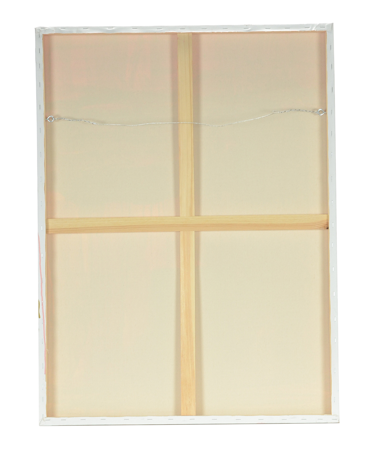 Robbie Kemper Original Abstract Acrylic Painting on Canvas "Red Band Turquoise Shape"