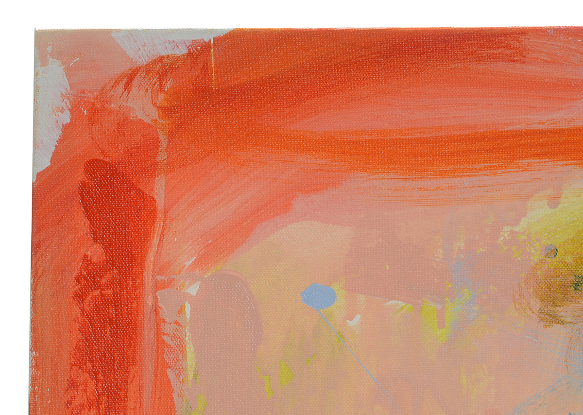 Robbie Kemper Original Abstract Acrylic Painting on Canvas "Blue and Orange Bursts"