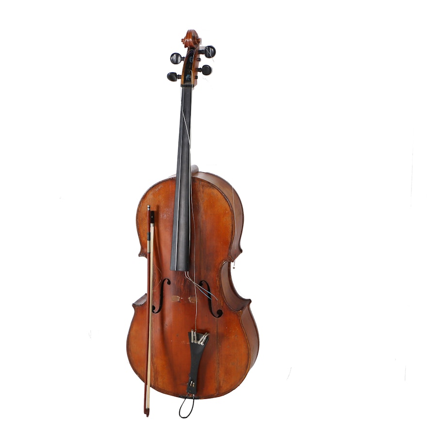 Cello With Bow and Case