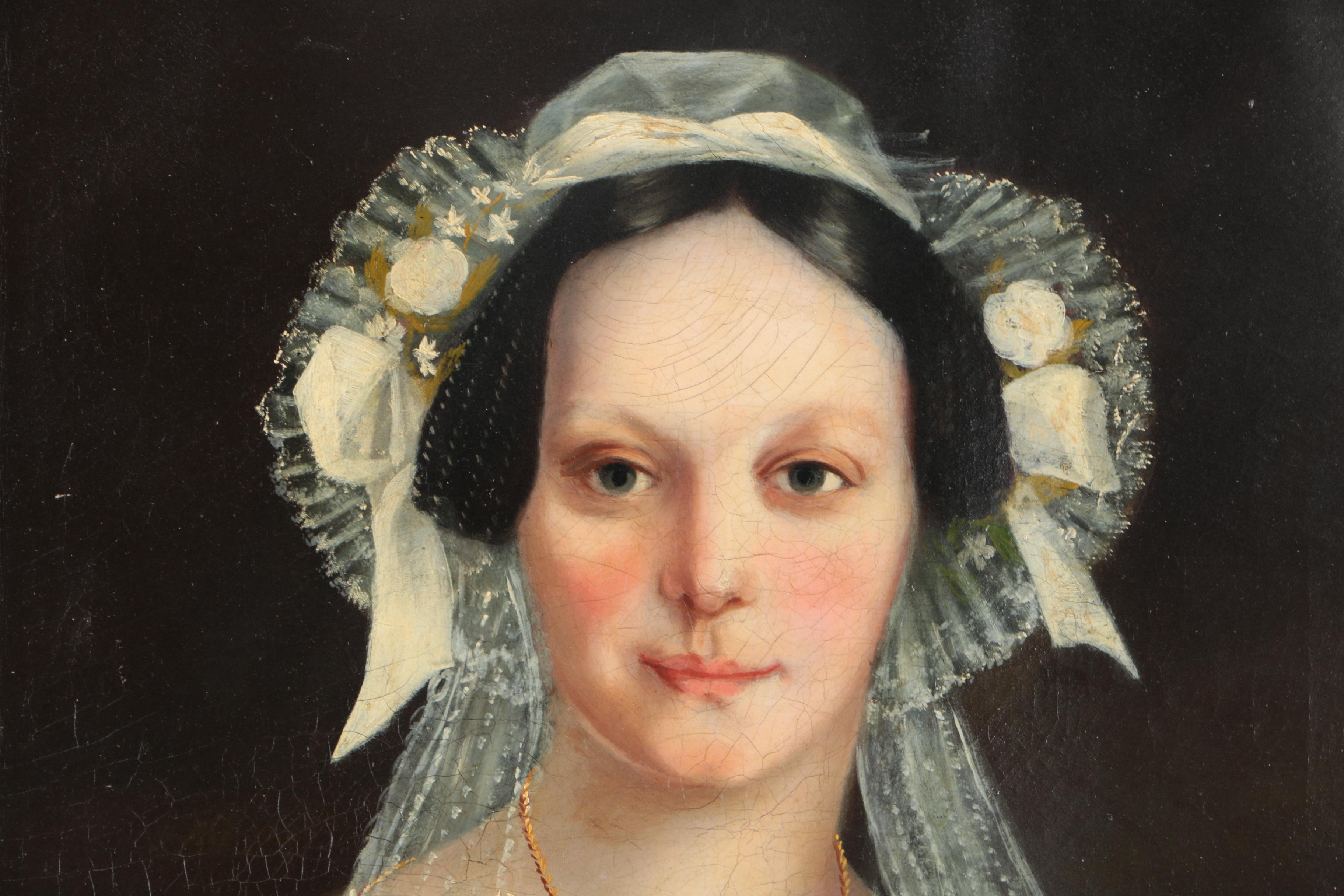 Oil Portrait Painting on Canvas of a Woman