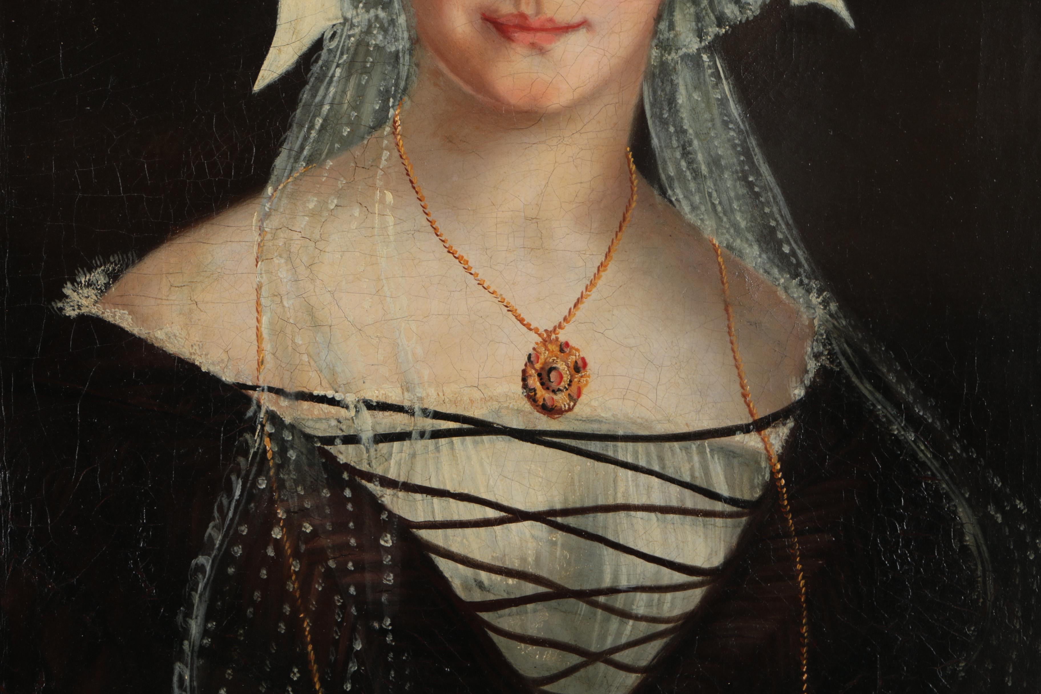 Oil Portrait Painting on Canvas of a Woman