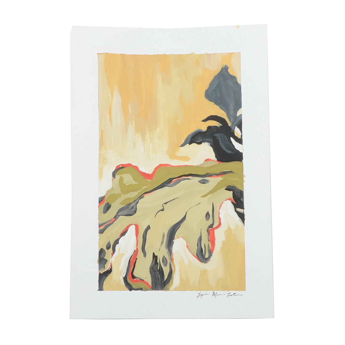 Lyric Morris-Latchaw Original Signed Gouache Painting