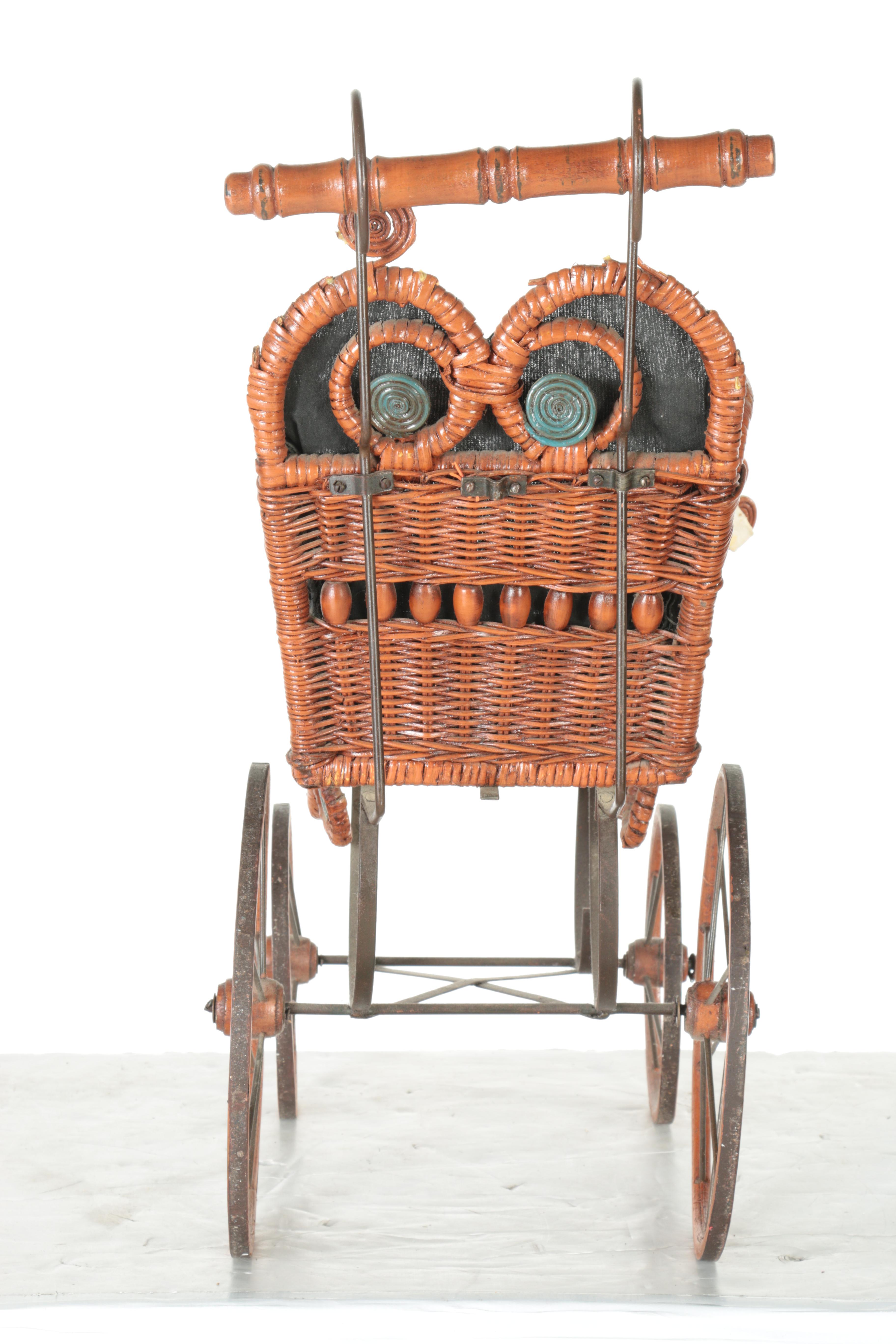 Wicker Baby Carriage
