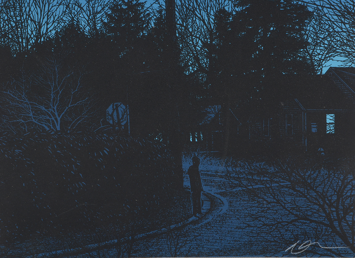 Dan McCarthy Signed 2017 Limited Edition Serigraph on Wood Panel "Breadcrumb trail #002 - Latitude: 41º37’31” Longitude: 70º23’12"