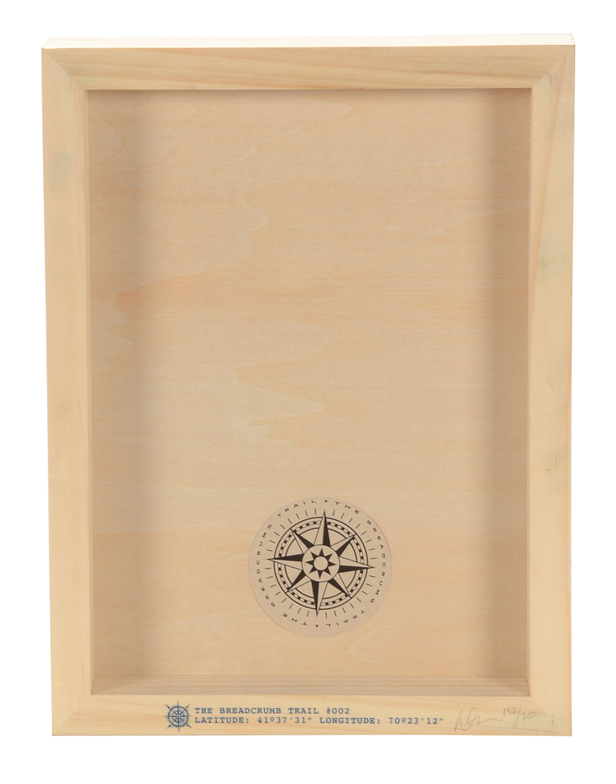 Dan McCarthy Signed 2017 Limited Edition Serigraph on Wood Panel "Breadcrumb trail #002 - Latitude: 41º37’31” Longitude: 70º23’12"