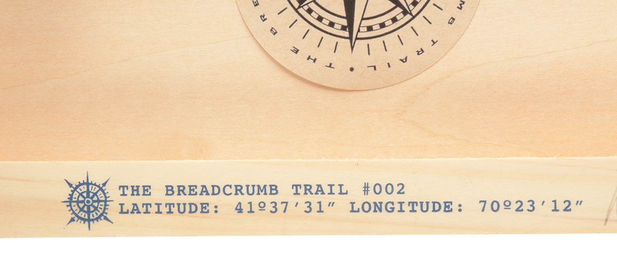 Dan McCarthy Signed 2017 Limited Edition Serigraph on Wood Panel "Breadcrumb trail #002 - Latitude: 41º37’31” Longitude: 70º23’12"