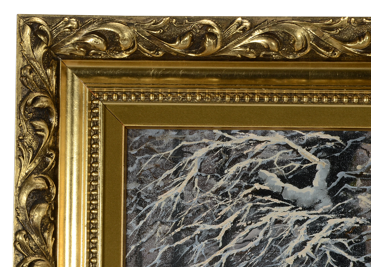 Joseph Dande Original Winter Landscape Oil on Canvas