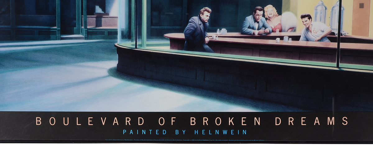 Offset Lithograph Poster after Gottfried Helnwein Painting "Boulevard of Broken Dreams"