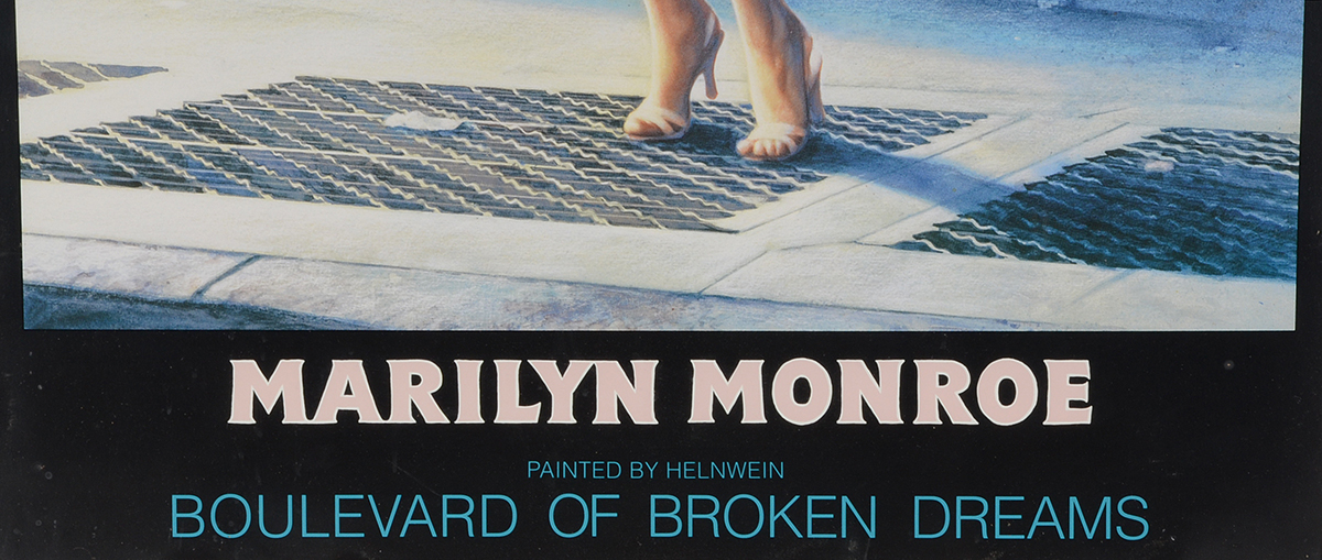 Offset Lithograph Poster after Gottfried Helnwein Painting "Boulevard of Broken Dreams"