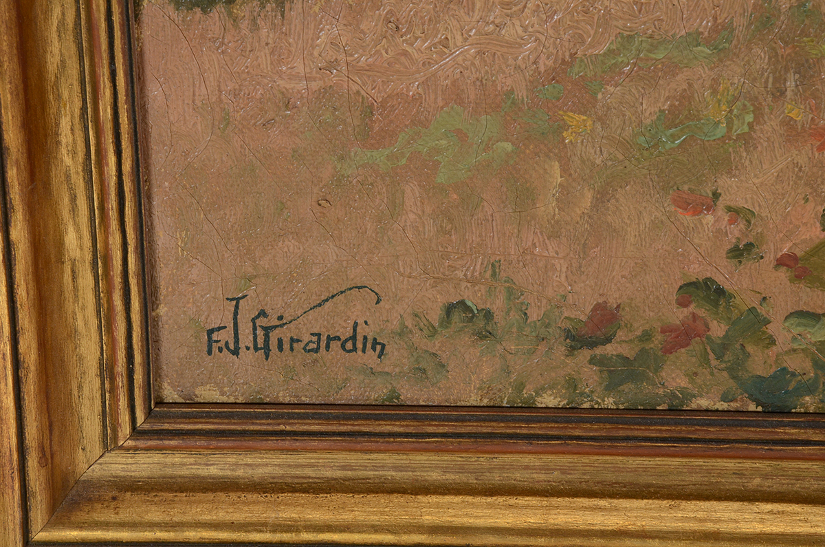 F. J. Girardin Original Oil on Canvas "Hills of Metamora Indiana"