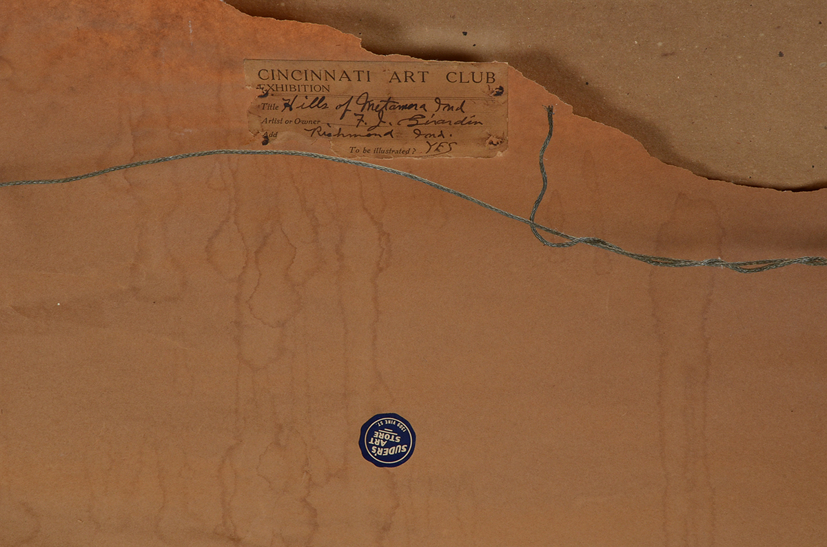 F. J. Girardin Original Oil on Canvas "Hills of Metamora Indiana"