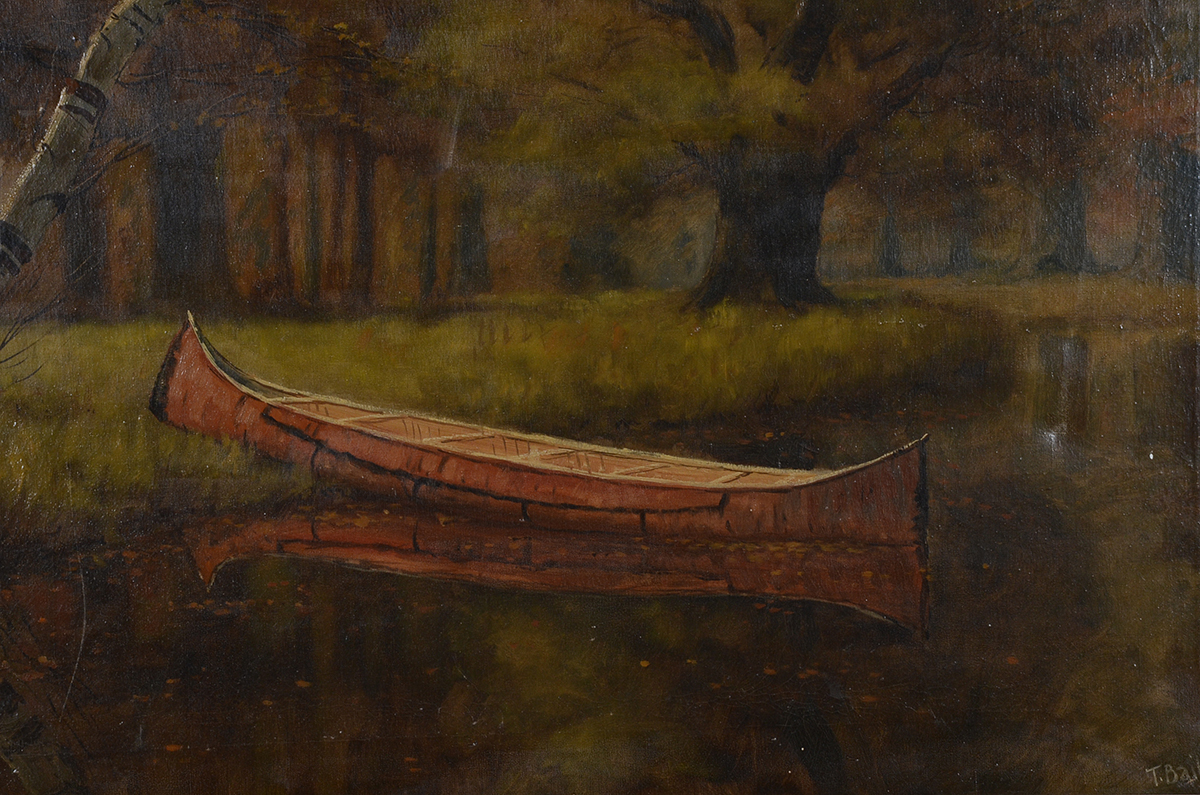 T. Bailey Original Vintage Oil Painting on Canvas