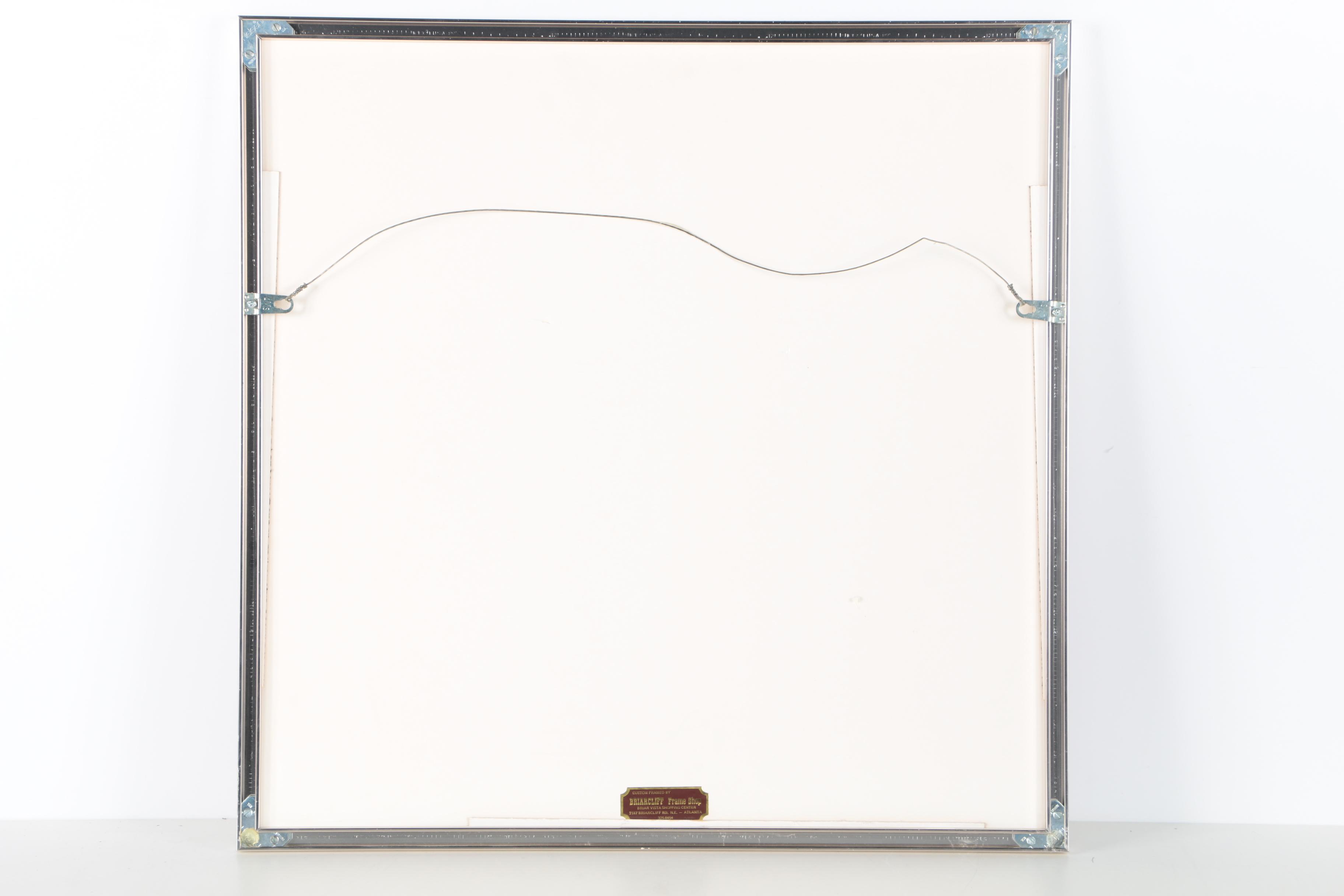 John Thomas Offset Lithograph of Flowers