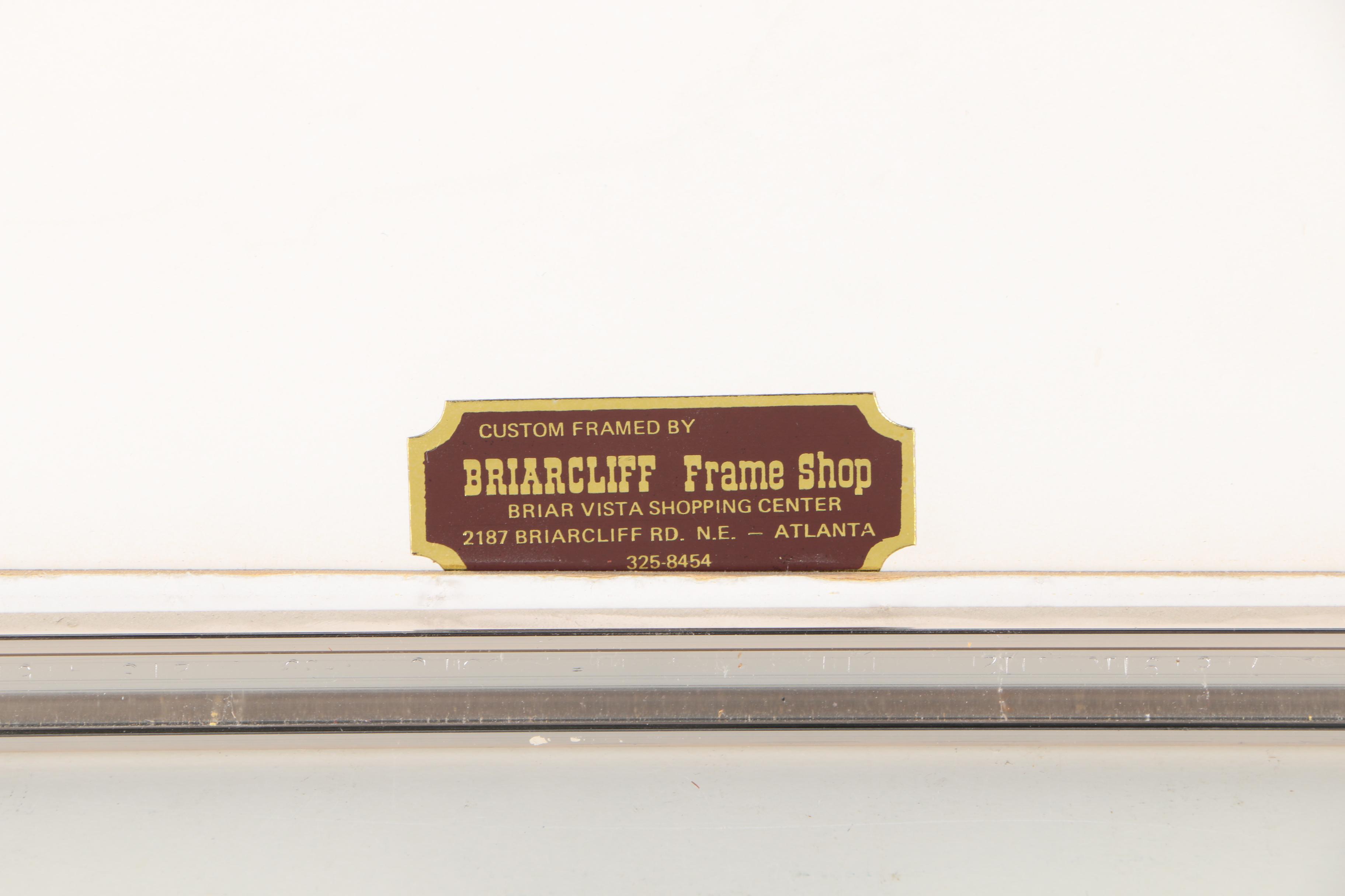 John Thomas Offset Lithograph of Flowers