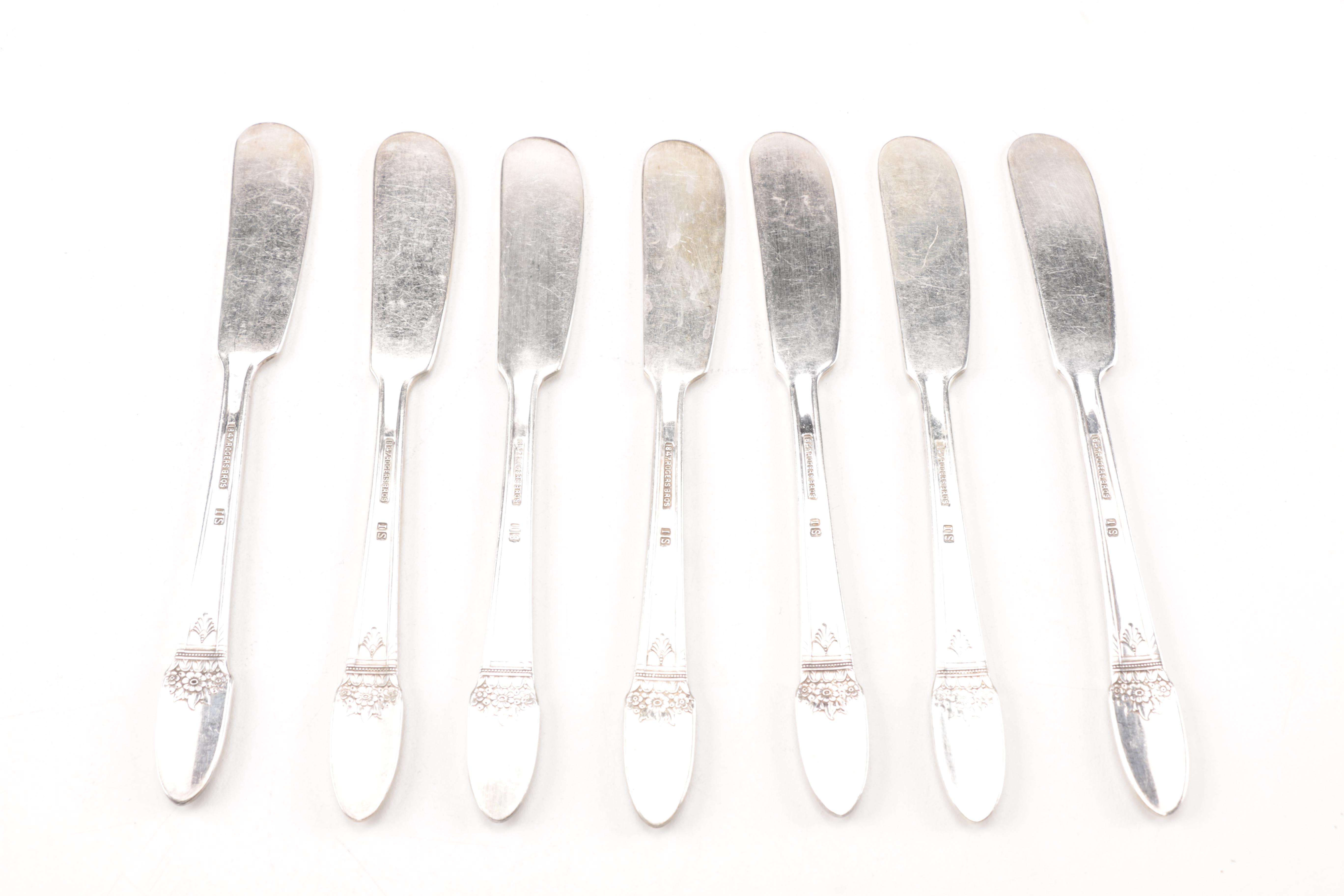 1847 Rogers Bros "First Love" Plated Silver Flatware Set