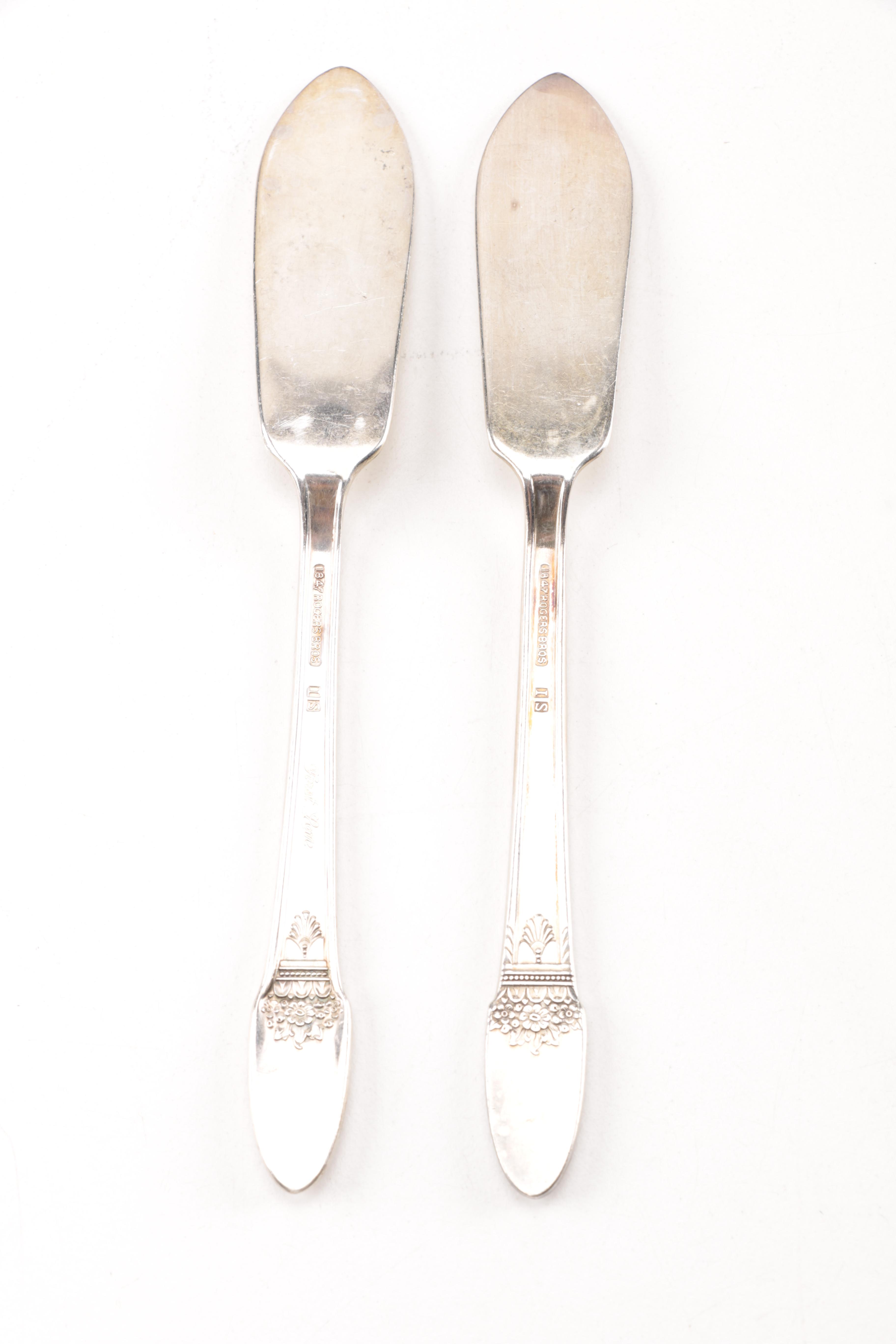 1847 Rogers Bros "First Love" Plated Silver Flatware Set