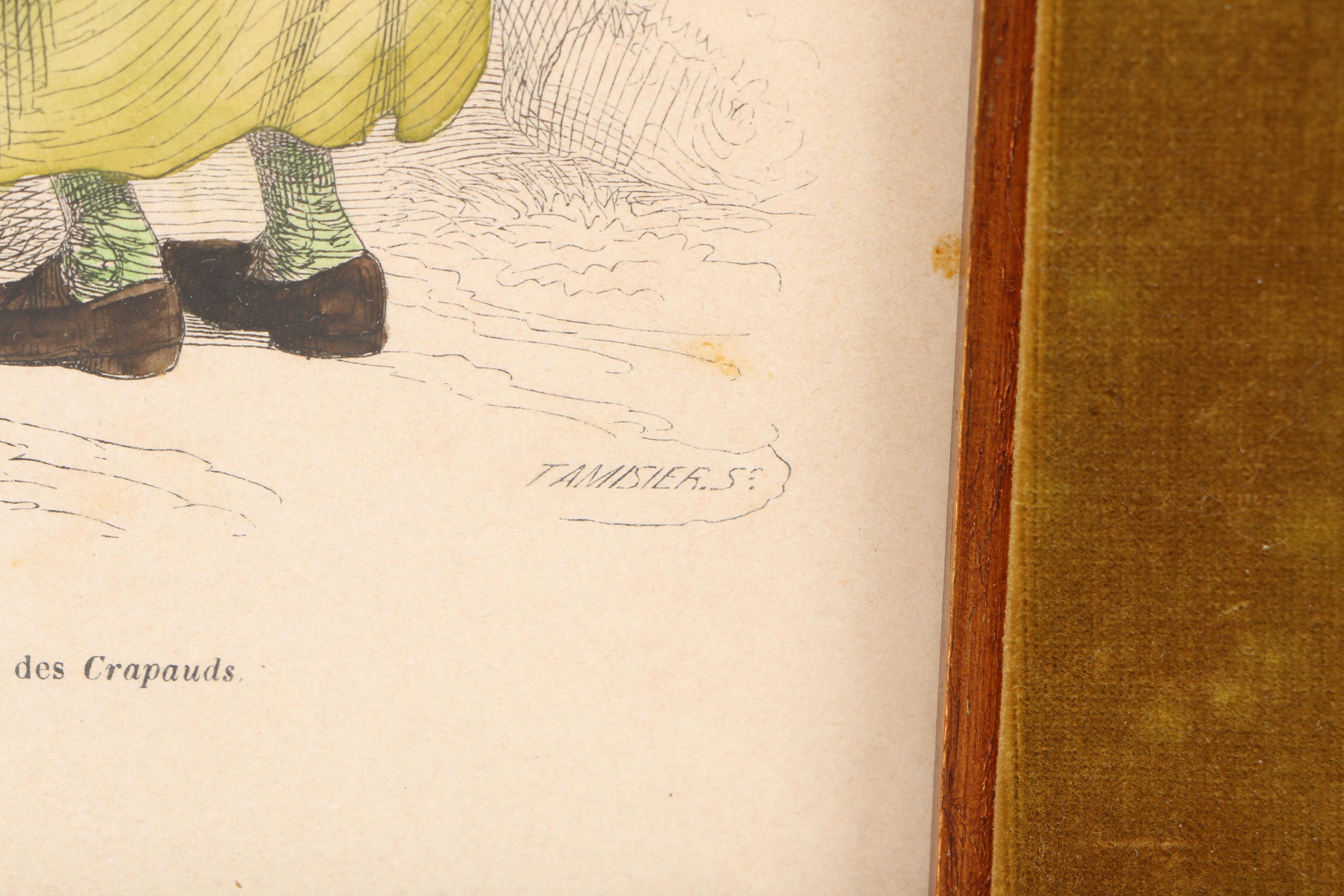 Hand Colored Prints of Animal Caricatures After J.J. Grandville