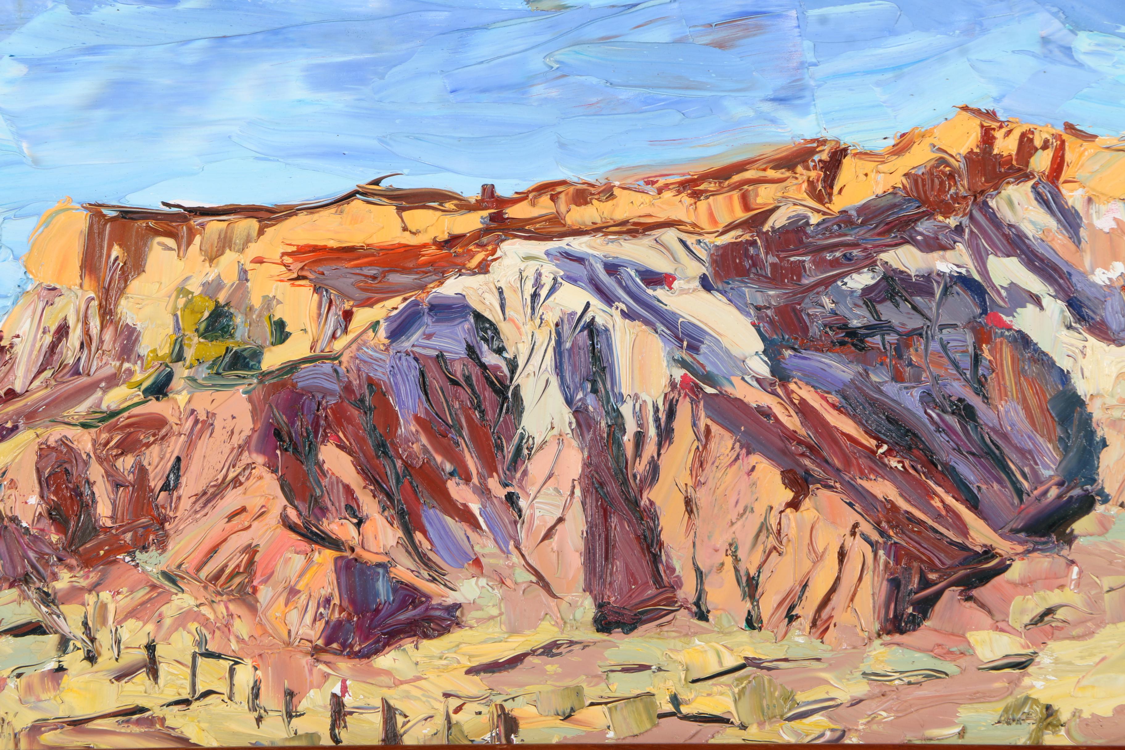 Jivan Lee Oil Painting on Wood "Georgia's Hills"