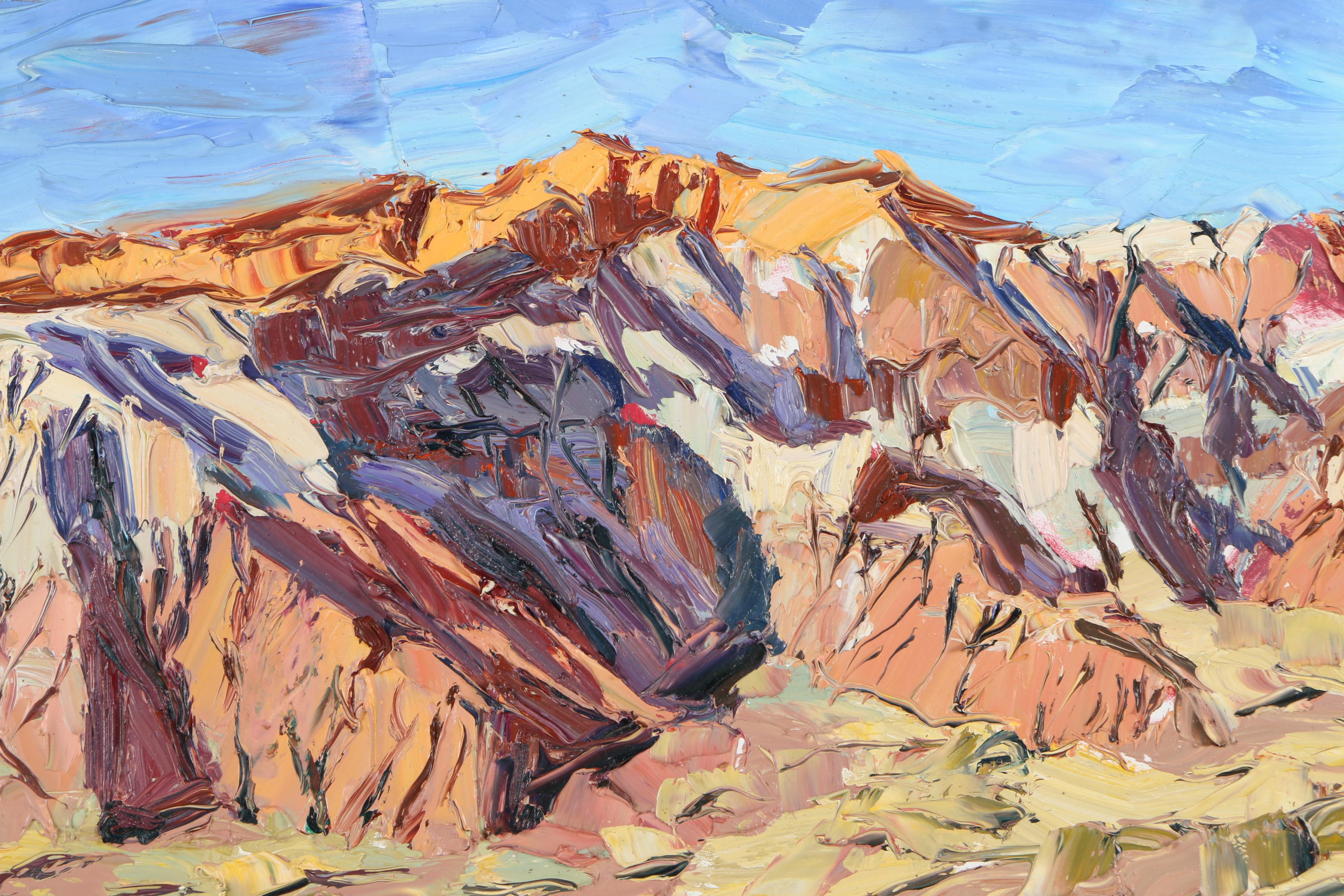 Jivan Lee Oil Painting on Wood "Georgia's Hills"