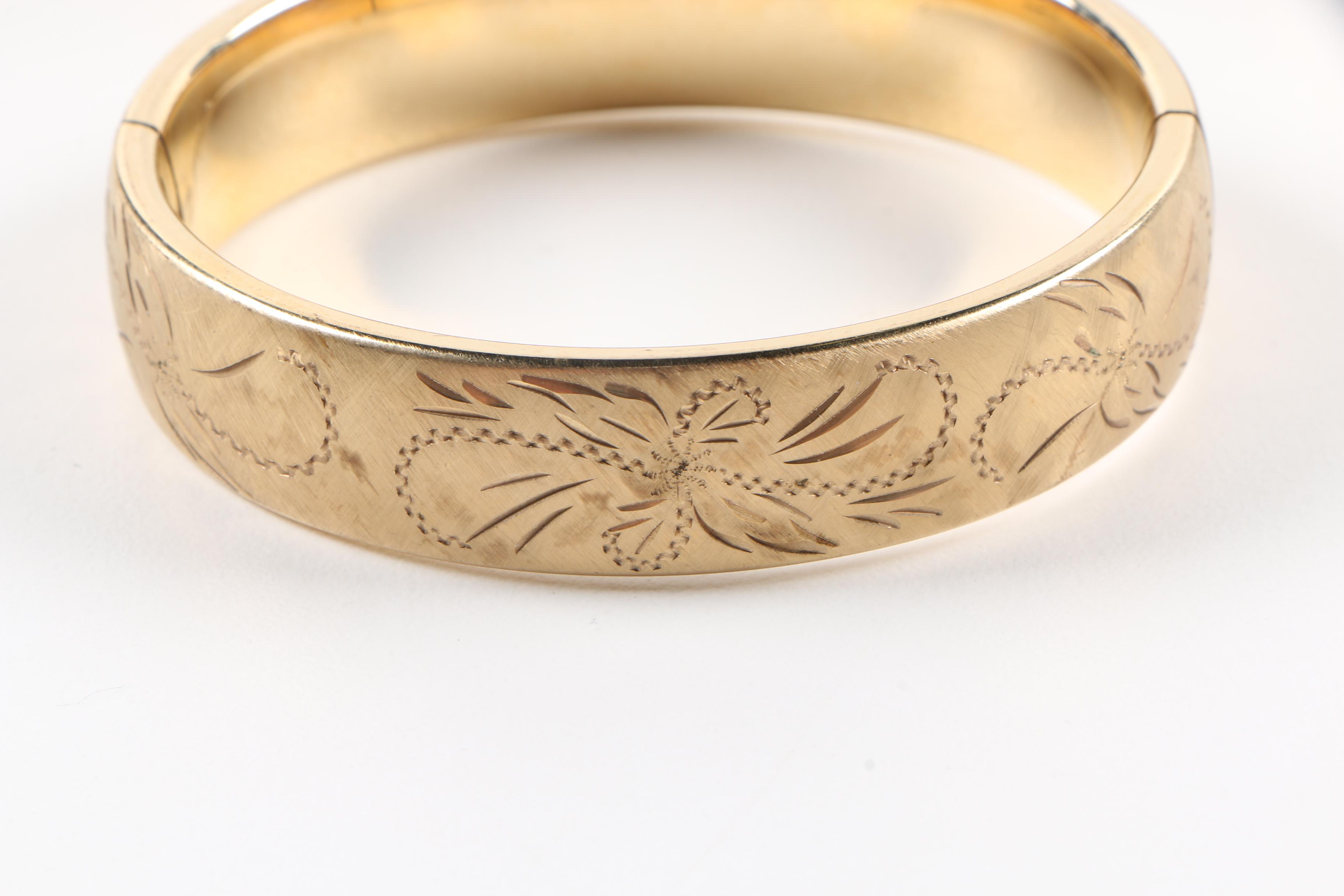 Collection of Silver and Gold Tone Bracelets