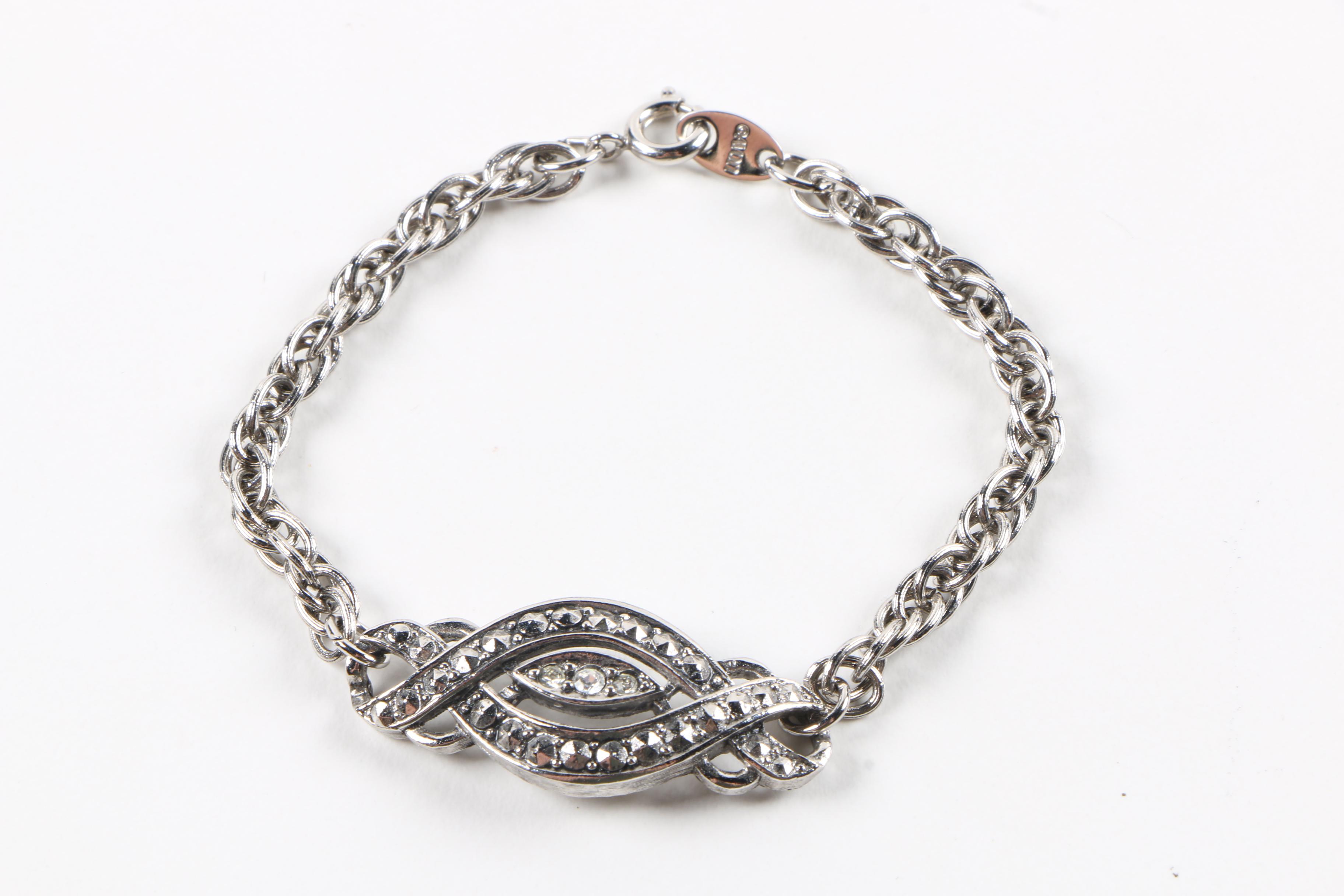 Collection of Silver and Gold Tone Bracelets