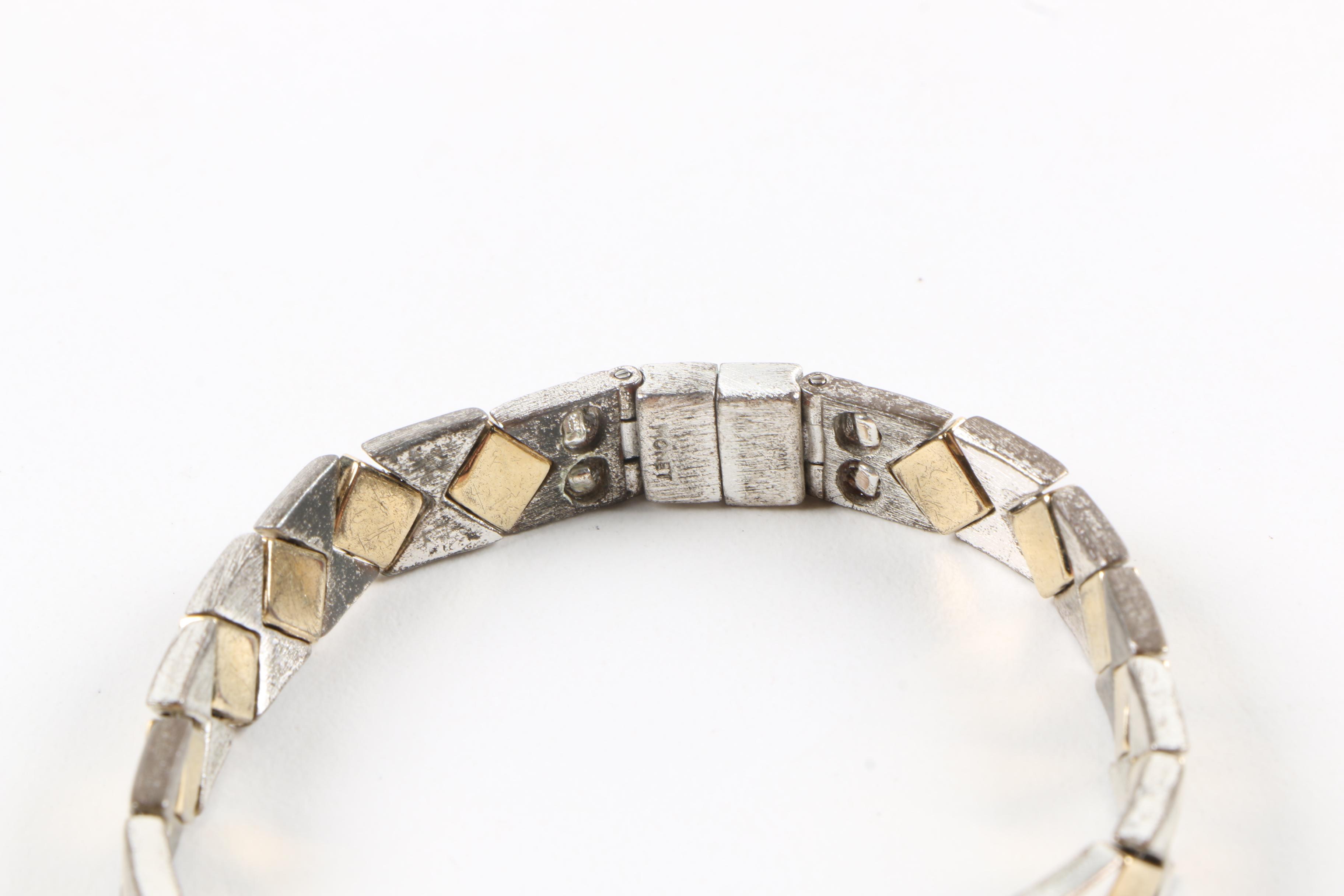 Collection of Silver and Gold Tone Bracelets